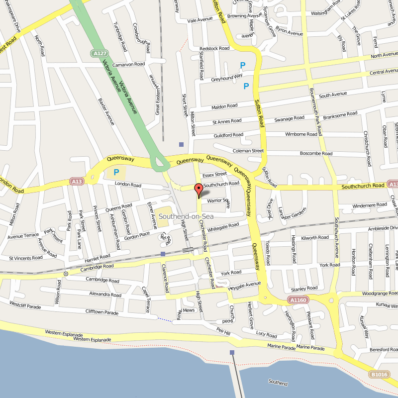 Southend on Sea tourist map